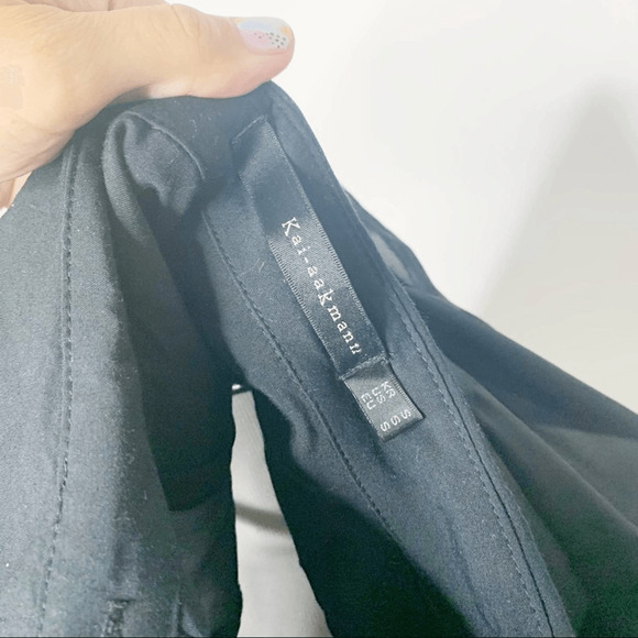 Kai-Aakmann Chiffon Viole Cape Blouse Sheer Back oversized button front womens S - Picture 6 of 6